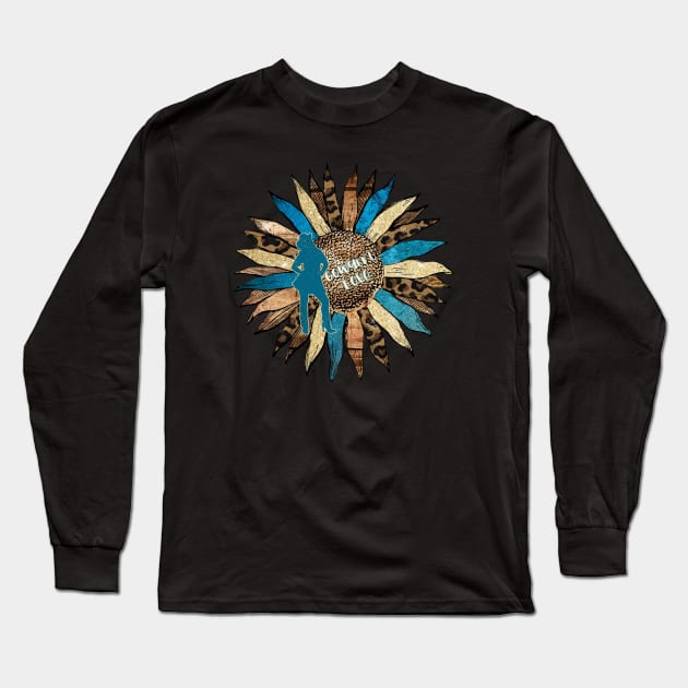 Cowgirl love country western sunflower Long Sleeve T-Shirt by artsytee